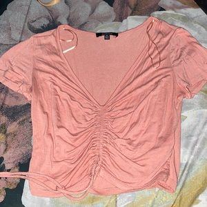 Pink Cropped Shirt